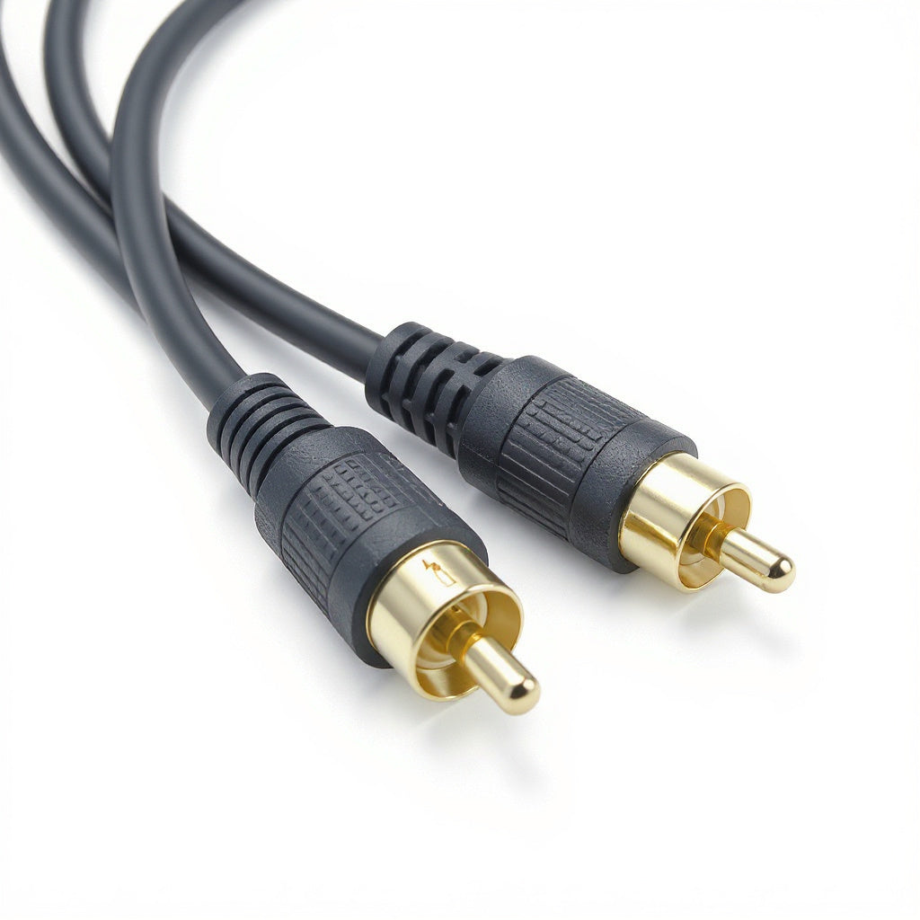 RCA Interconnect Cables – Oxygen-Free Copper, Gold-Plated Connectors, 3ft