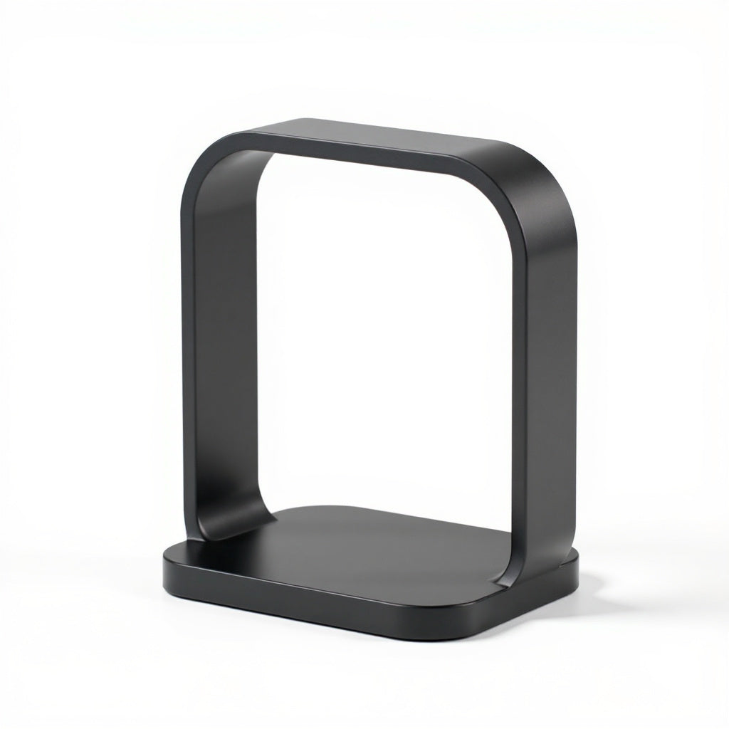 Aluminum Headphone Stand – 6 x 5 x 8 in, Matte Black, Modern