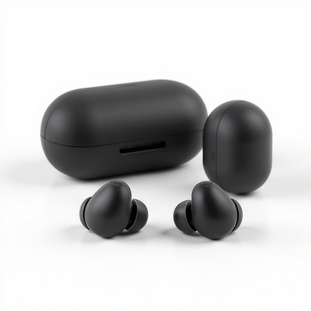 Active Noise Cancelling Wireless Earbuds – 25hr Battery, Bluetooth 5.2, IPX5, Black