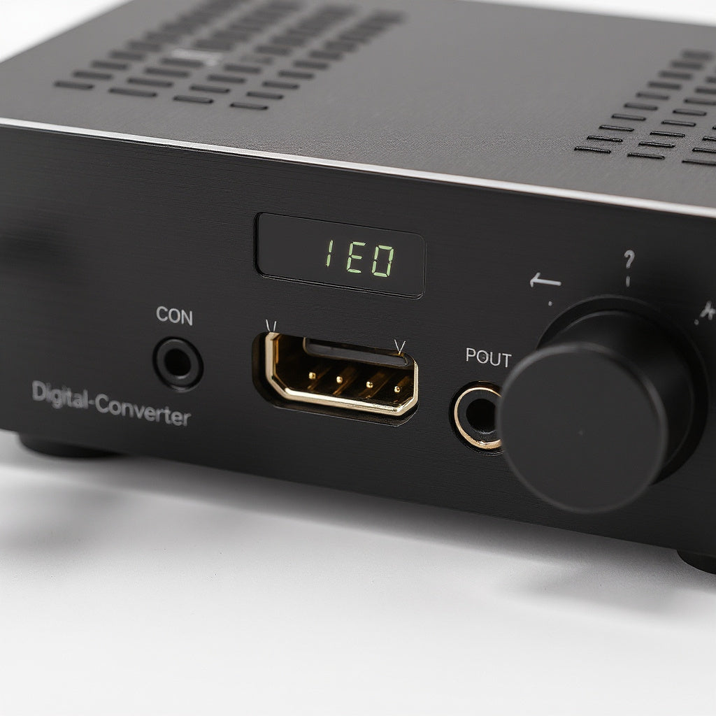 Digital-to-Analog Converter – 32-bit/768kHz, XMOS Processor, USB/Coaxial/Optical, Black