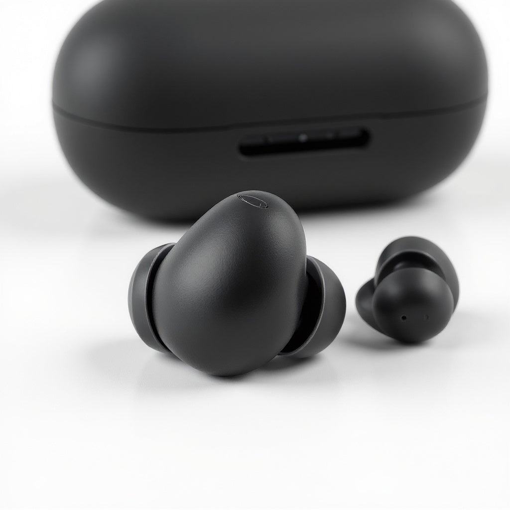 Active Noise Cancelling Wireless Earbuds – 25hr Battery, Bluetooth 5.2, IPX5, Black
