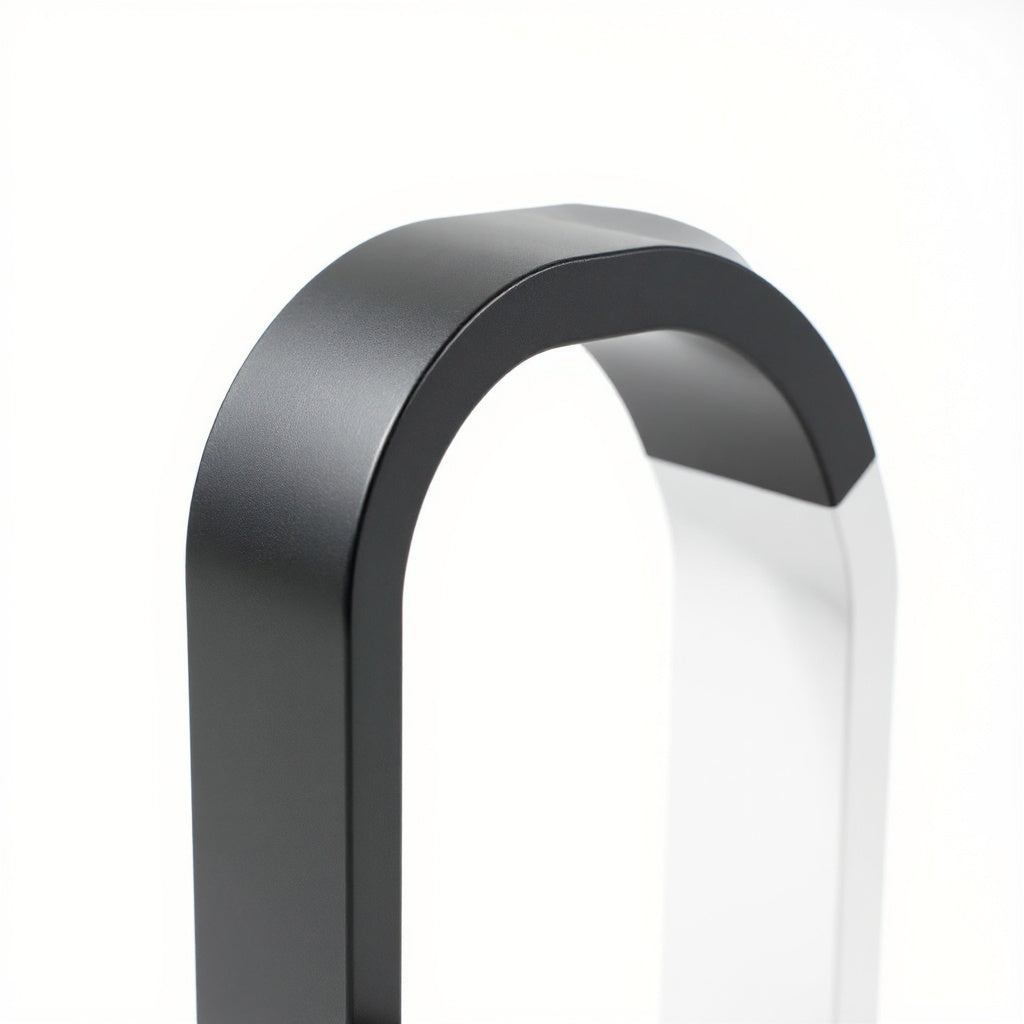 Aluminum Headphone Stand – 6 x 5 x 8 in, Matte Black, Modern