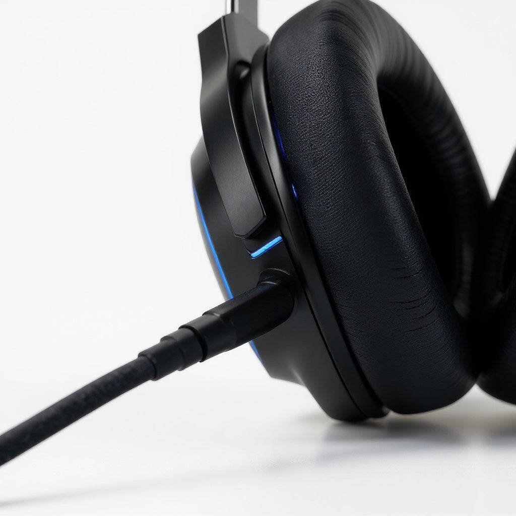 Gaming Headset – Noise-Canceling Mic, Adjustable Headband, PC Compatible