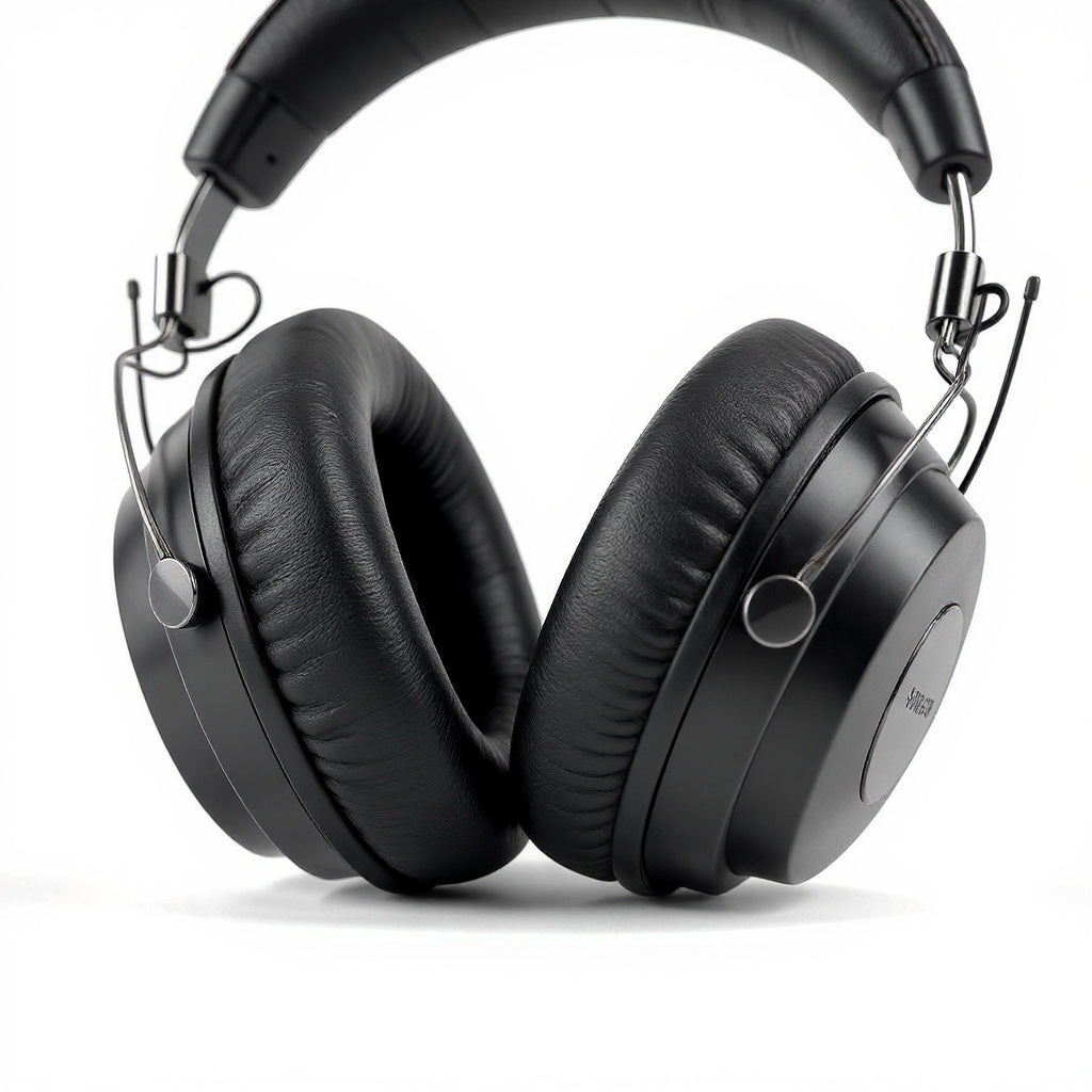 Studio Monitoring Headphones – Leather Ear Pads, Professional Audio