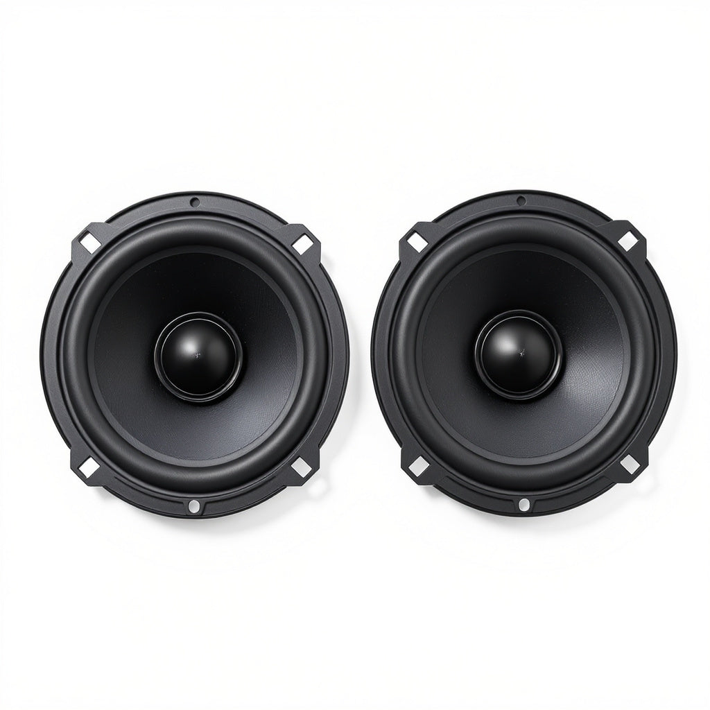 6.5 Inch Coaxial Car Speakers – 4 Ohm, Polypropylene Cone, Black