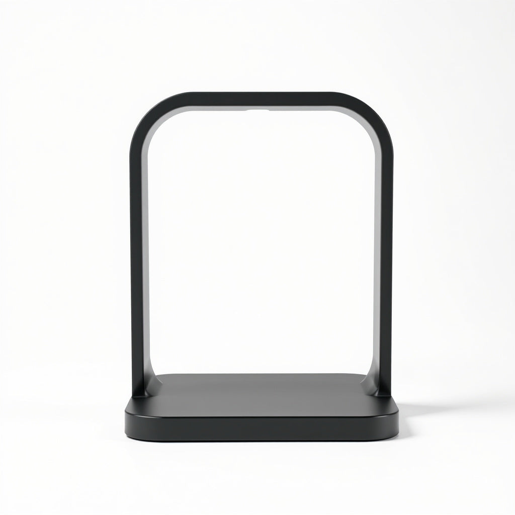 Aluminum Headphone Stand – 6 x 5 x 8 in, Matte Black, Modern
