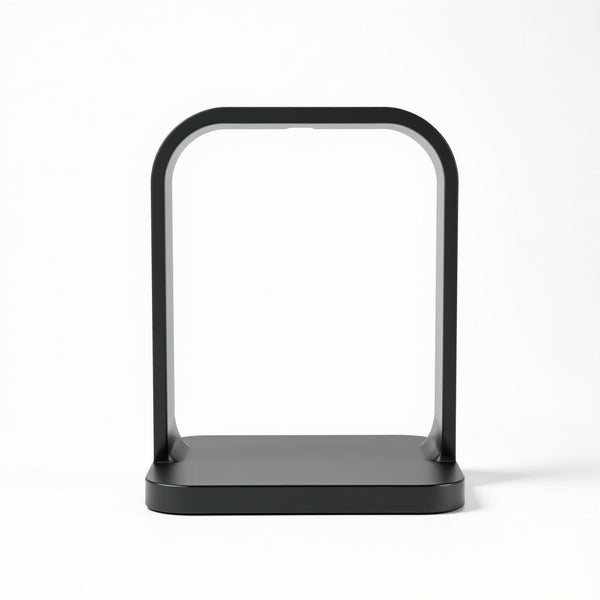 Aluminum Headphone Stand – 6 x 5 x 8 in, Matte Black, Modern