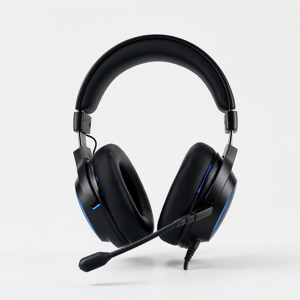 Gaming Headset – Noise-Canceling Mic, Adjustable Headband, PC Compatible
