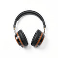 Over-Ear Headphones – 40mm Drivers, Wood and Leather Design, Black