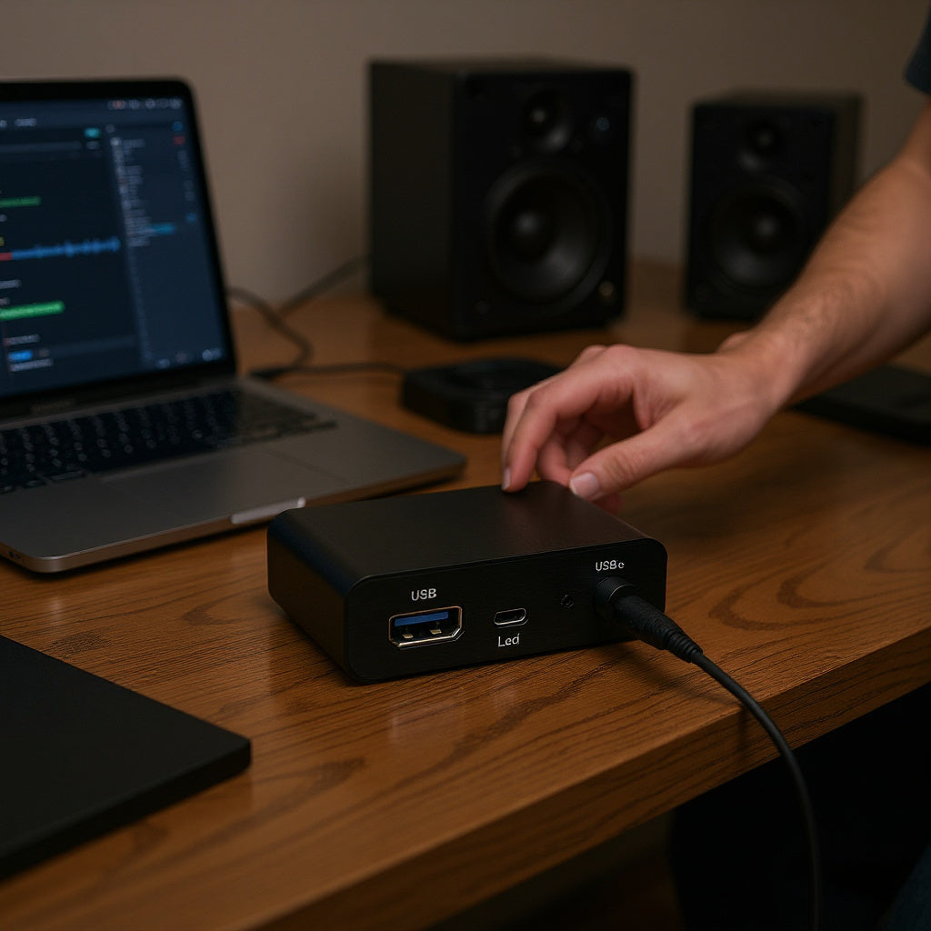 USB Digital-to-Analog Converter Amp – 32-bit/384kHz, Hi-Res Audio, USB-C/Windows/macOS