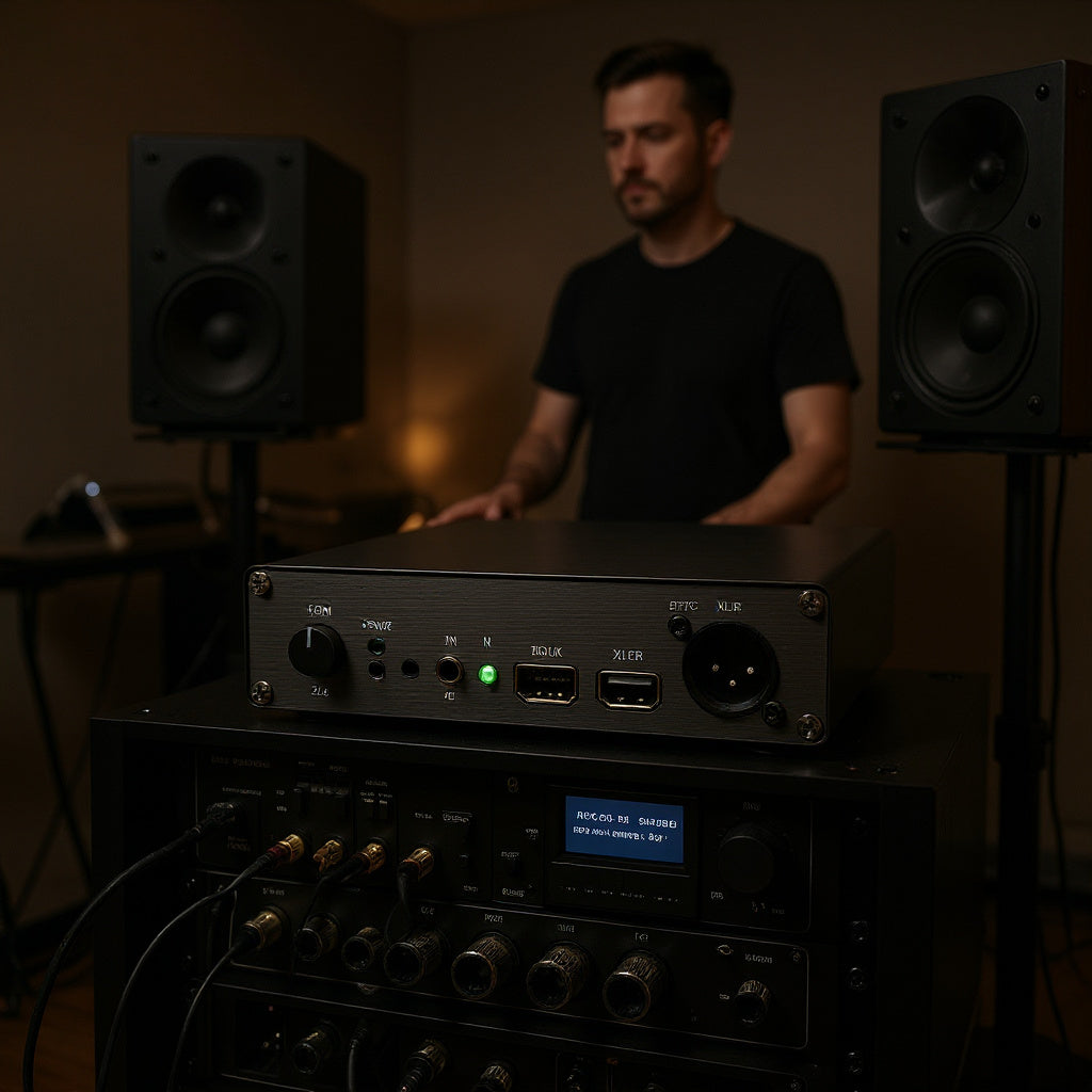 Digital-to-Analog Converter – 32-bit/384kHz, USB/XLR Inputs, Studio & Home Audio