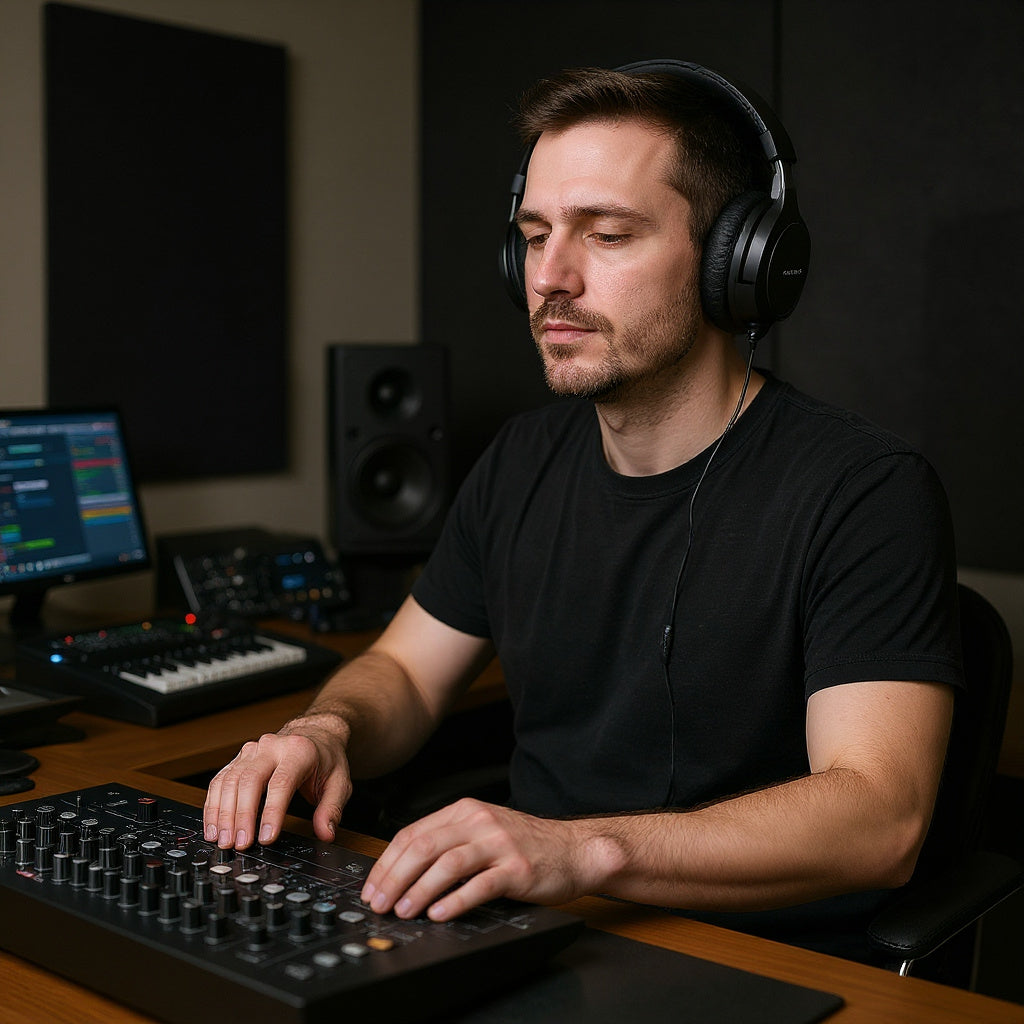 Over-Ear Headphones – 50mm Drivers, Velour Ear Pads, Studio Monitor