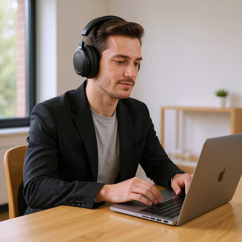 Over-Ear Headphones – 40mm Drivers, Memory Foam Cushions, Bluetooth 5.3