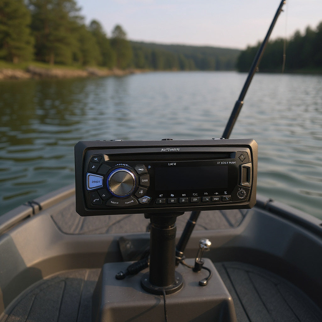 Marine Stereo Receiver – Waterproof, Bluetooth, Single DIN
