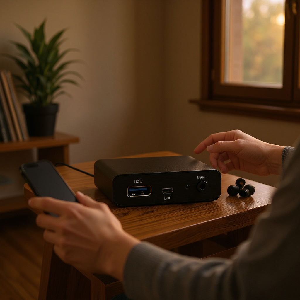 USB Digital-to-Analog Converter Amp – 32-bit/384kHz, Hi-Res Audio, USB-C/Windows/macOS