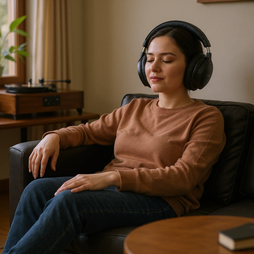 Over-Ear Headphones – 50mm Drivers, Velour Ear Pads, Studio Monitor